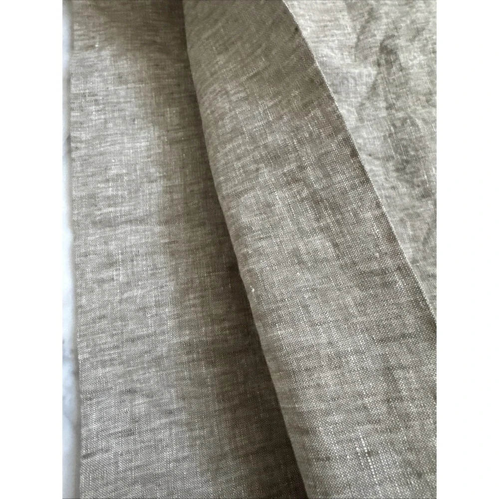 Pottery Barn Set-2 Standard Belgian Linen Pillowcases, Aloe NEW